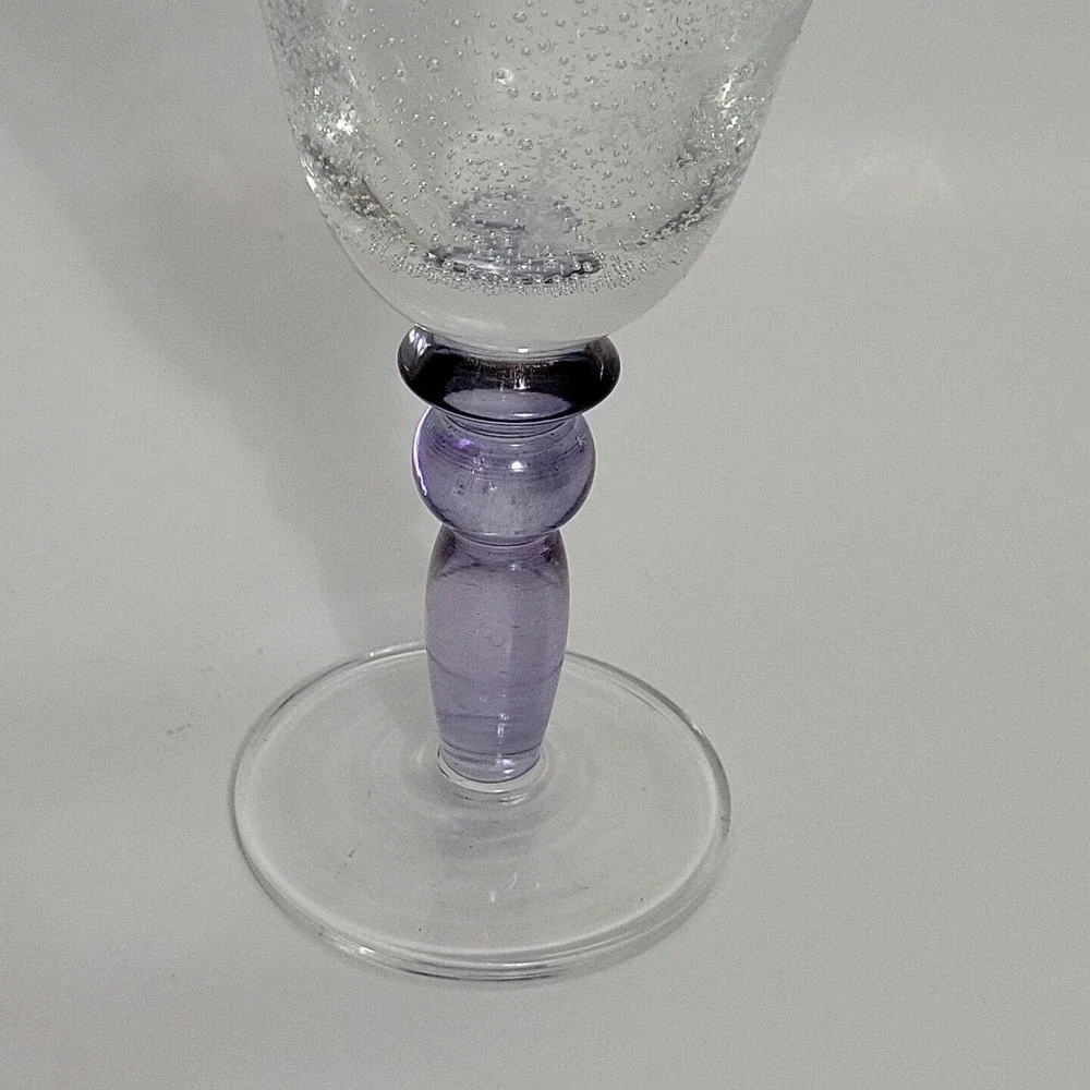 Pottery Barn Purple Bubble Wine Gobblets